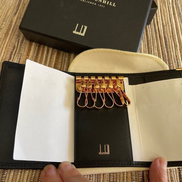 Alfred Dunhill New in box leather keyholder mini wallet - Picture 11 of 12